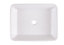 GoodHome Surma Gloss White Rectangular Counter top Basin (W)48cm