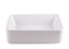 GoodHome Surma White Rectangular Counter-mounted Counter top Basin (W)48cm