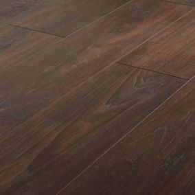 GoodHome Swanley Dark oak effect Laminate Flooring, 1.29m²