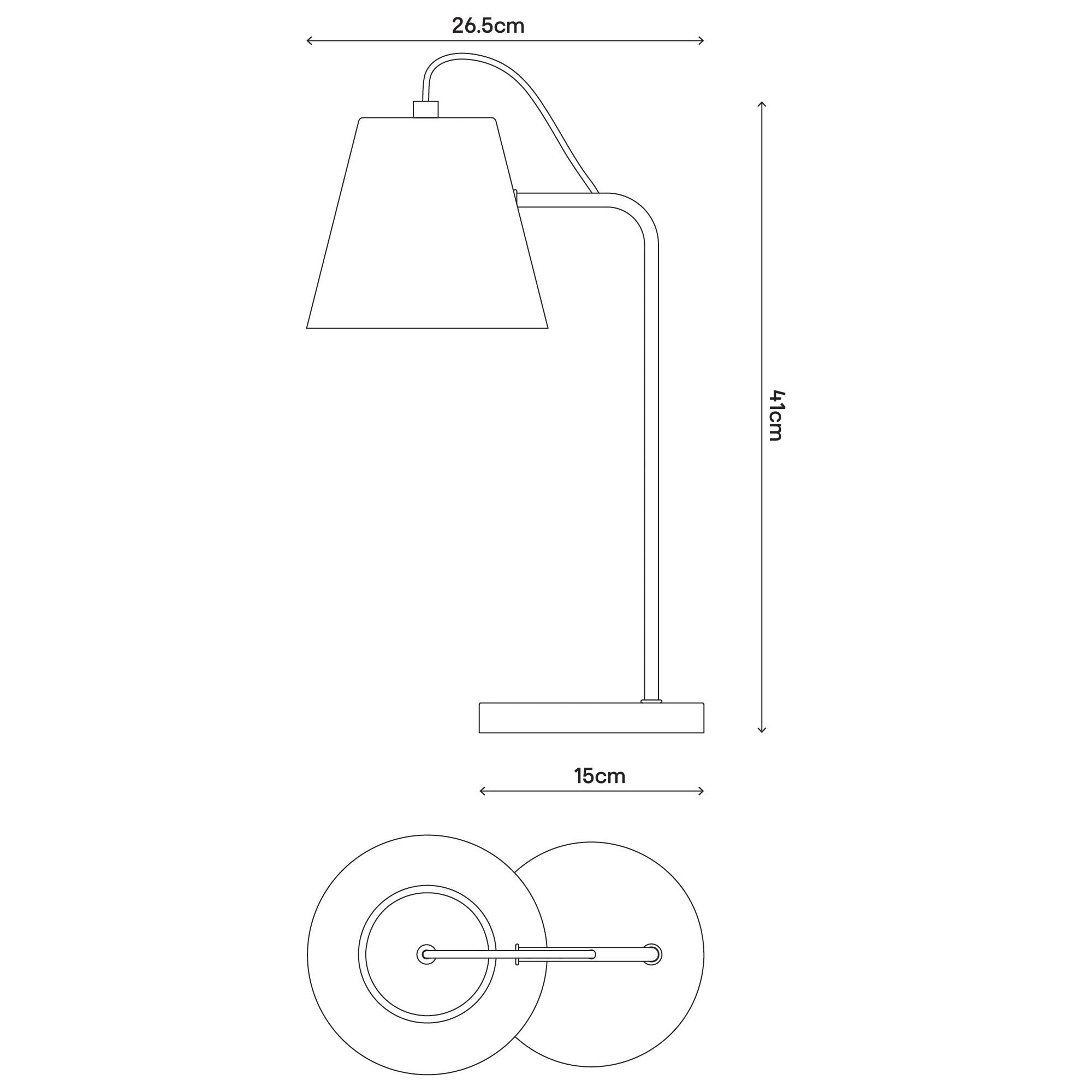 GoodHome Syenite Contemporary Brushed White Chrome effect Table light