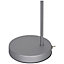 GoodHome Syenite Contemporary Brushed White Chrome effect Table light