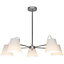 GoodHome Syenite White Chrome effect 5 Lamp Pendant ceiling light, (Dia)850mm
