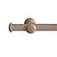 GoodHome Symi Matt Neutral Oak effect Fixed Button Curtain pole Set, (L)2m (Dia)35mm