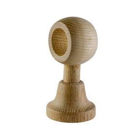 GoodHome Symi Natural Wood Ceiling Curtain pole bracket (Dia)28mm