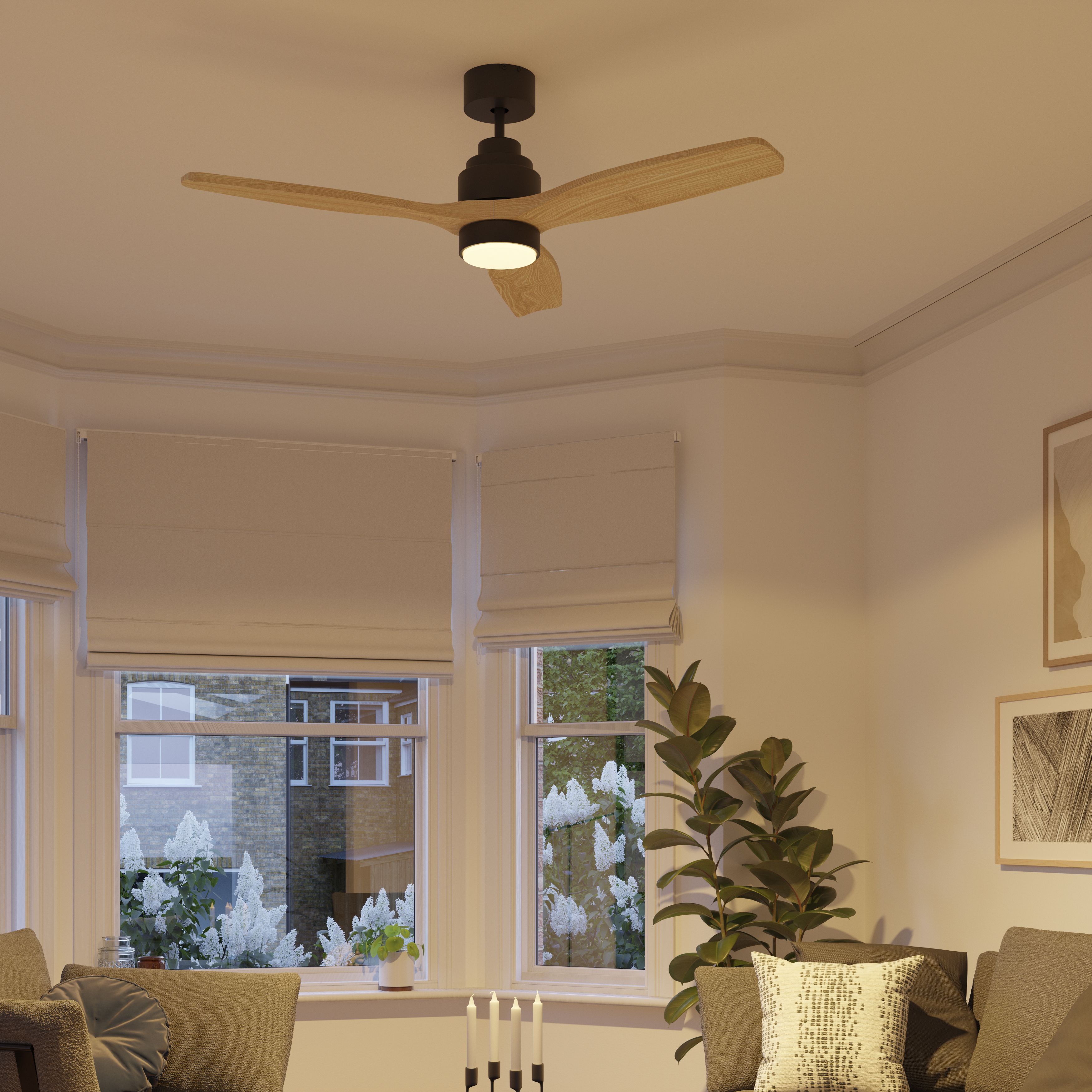 GoodHome Szilard Modern LED Ceiling fan light