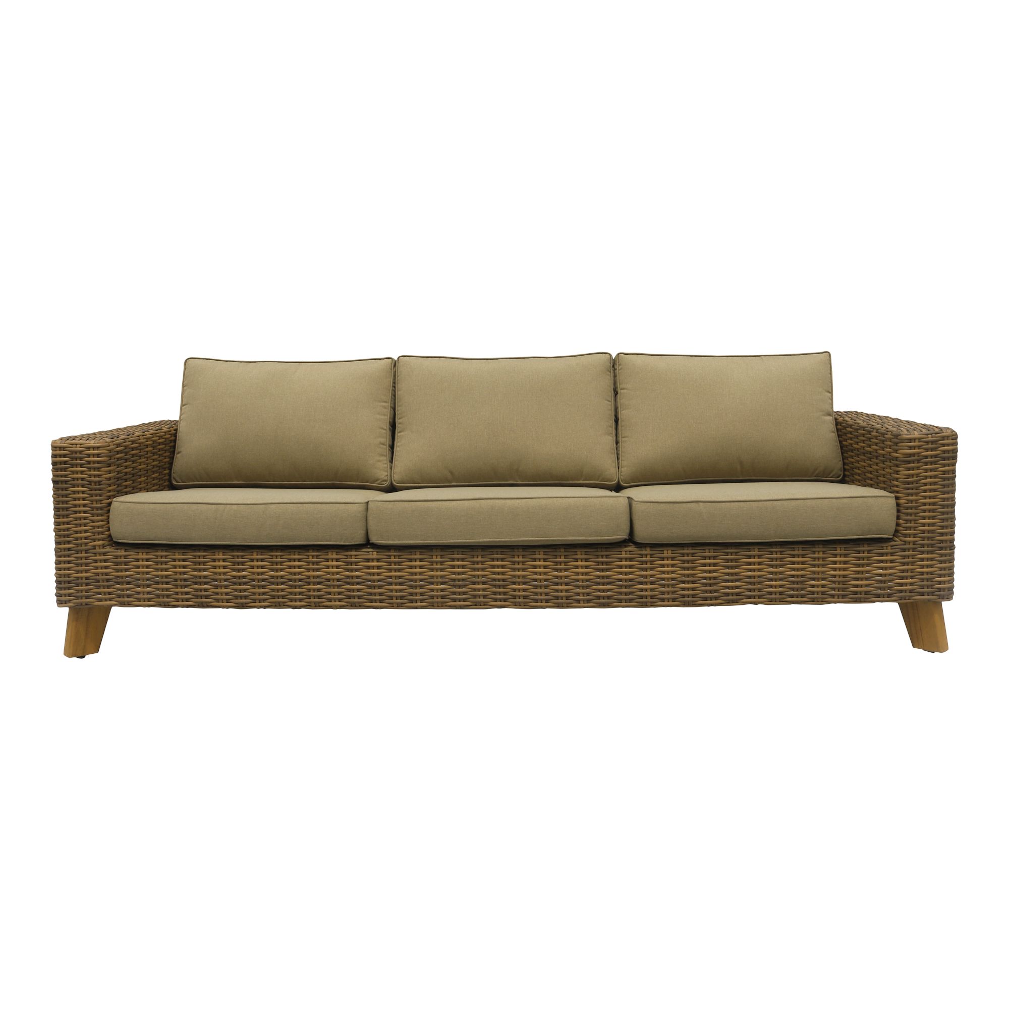 GoodHome Takutea Matt Brown Rattan effect 5 Seater Coffee set