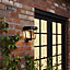 GoodHome Tamaria Non-adjustable Black Solar-powered Integrated LED PIR With motion sensor Outdoor Wall light