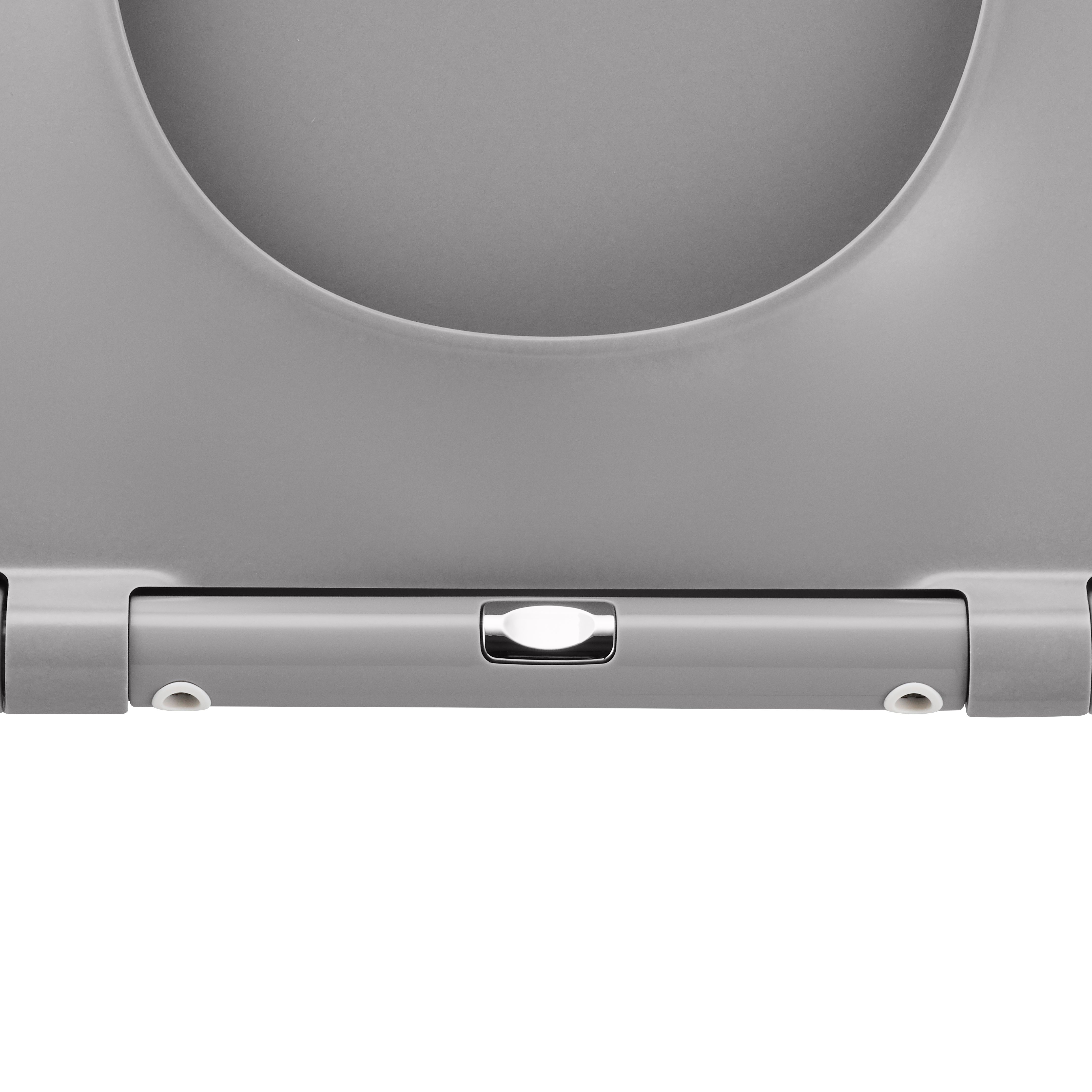 GoodHome Tanaro Grey D-shaped Soft close Toilet seat