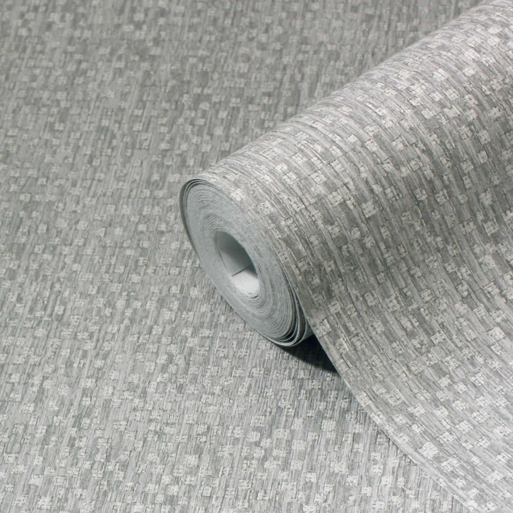 GoodHome Tarenna Grey Textured Wallpaper Sample DIY at B&Q