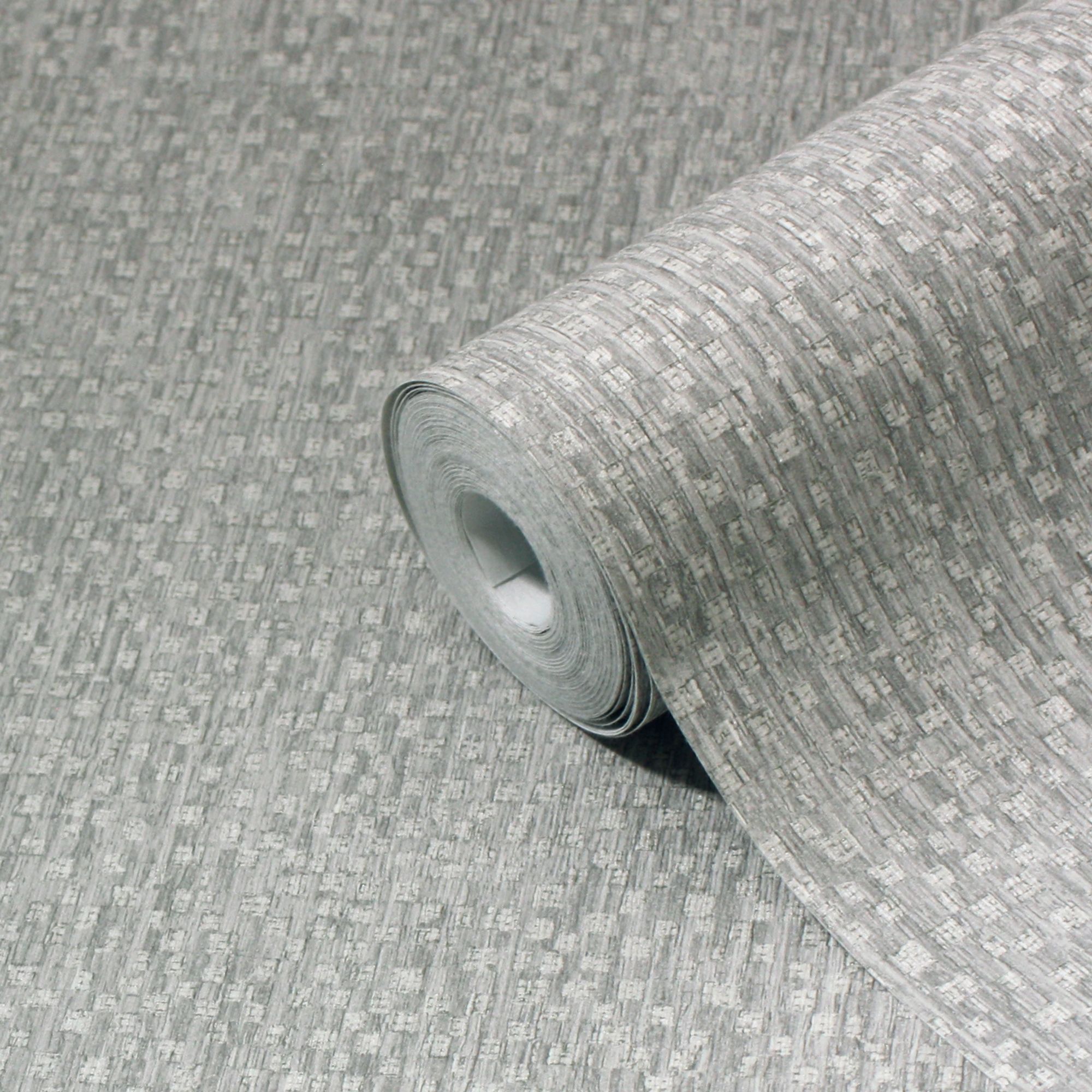 GoodHome Tarenna Grey Textured Wallpaper Sample