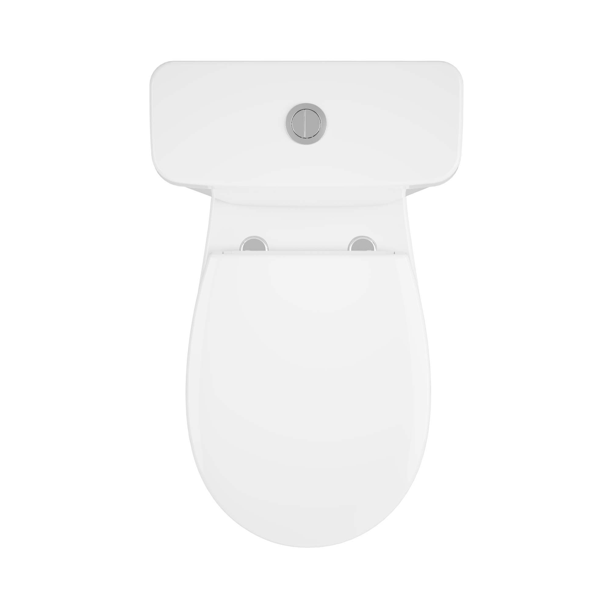 GoodHome Tasi White Rimless Round Toilet set with Soft close seat ...