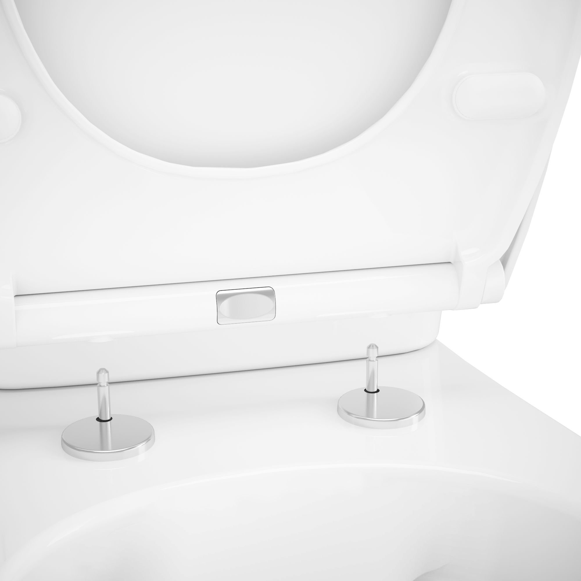GoodHome Tasi White Rimless Round Toilet set with Soft close seat ...