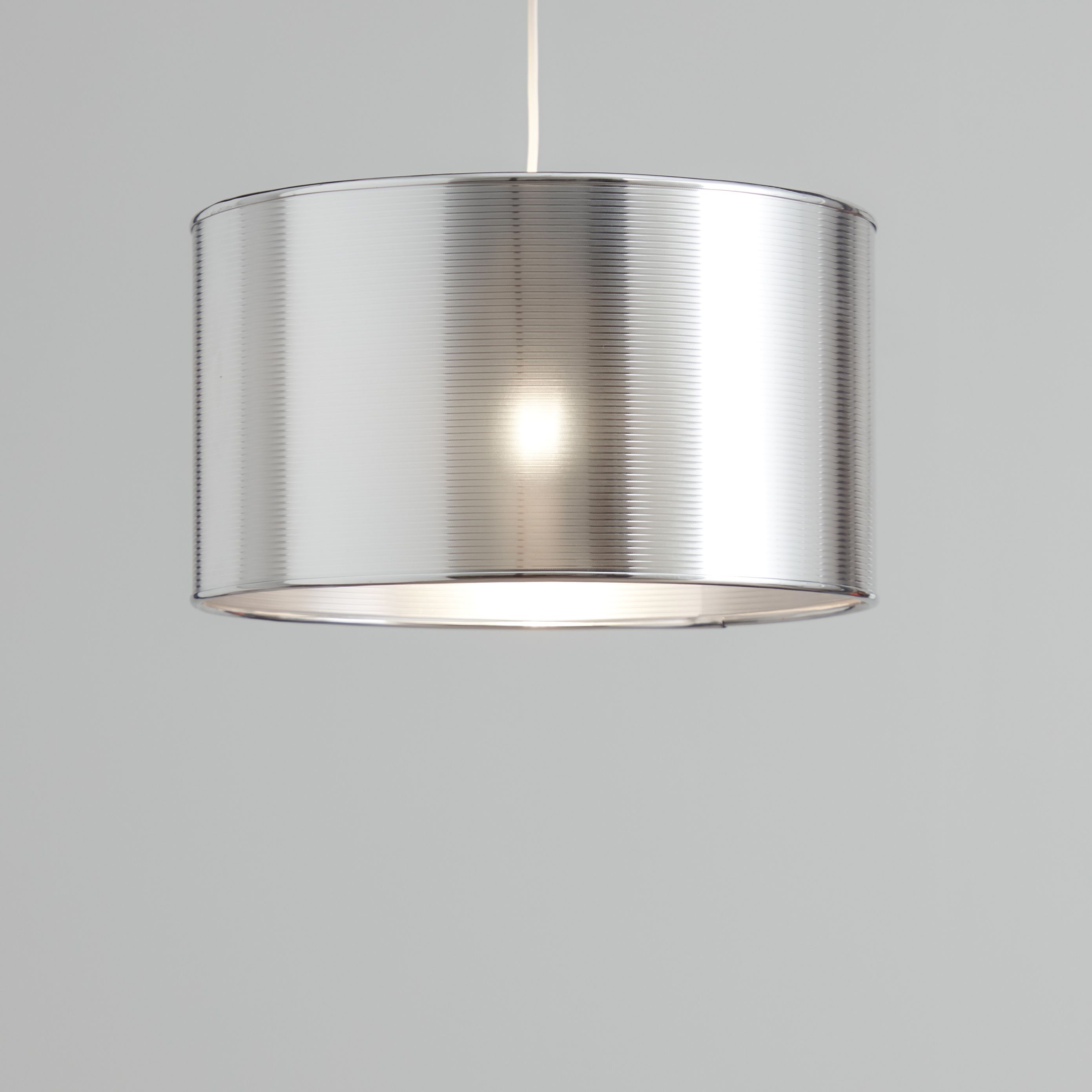 GoodHome Tectit Chrome effect Pendant Light shade (D)35cm