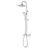 GoodHome Teesta 3-spray pattern Wall-mounted Diverter Thermostatic Shower