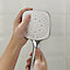 GoodHome Teesta 3-spray pattern White Chrome effect Shower head
