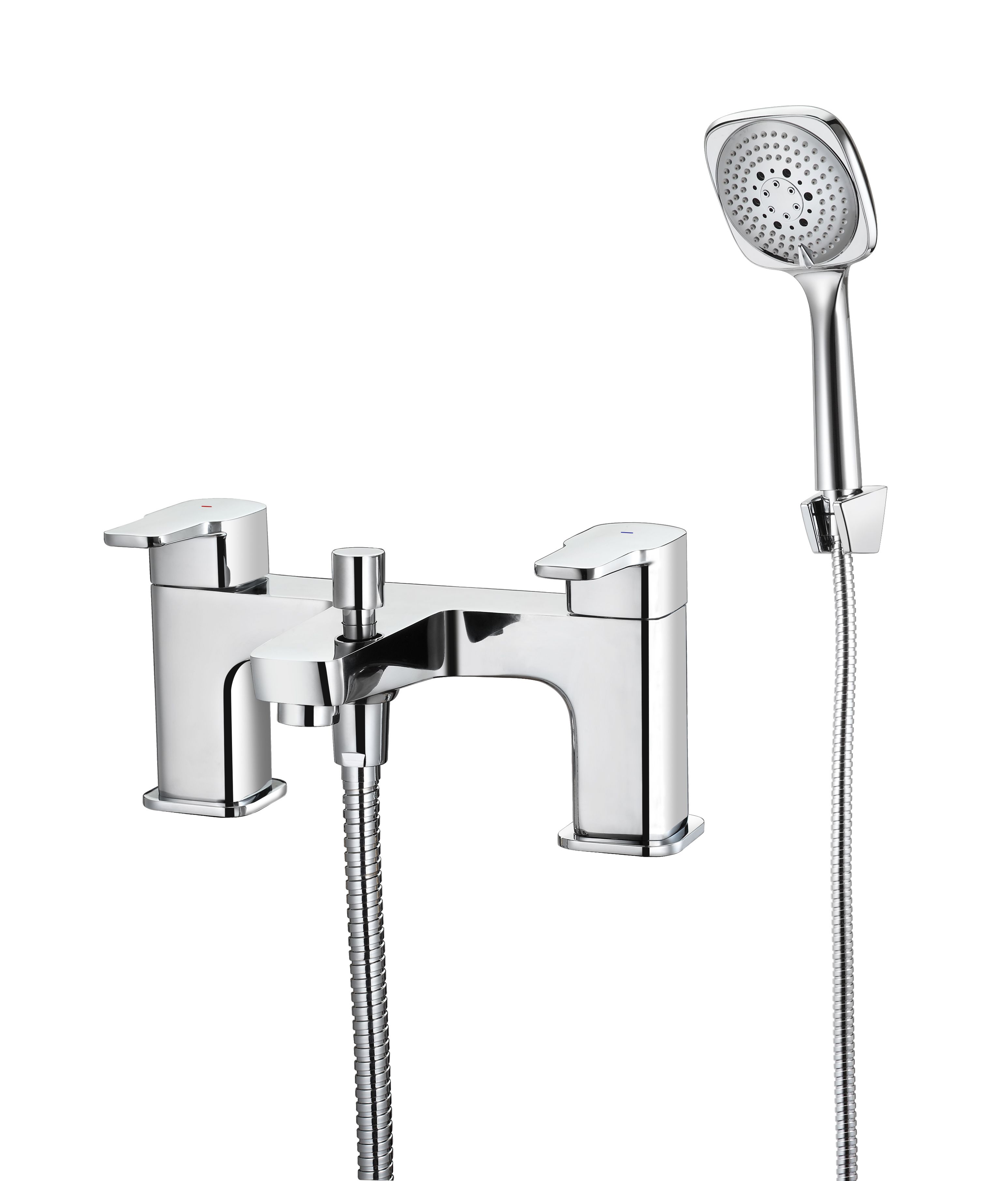 GoodHome Teesta Chrome effect Ceramic disk Single Mixer tap with shower kit