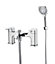 GoodHome Teesta Chrome effect Freestanding Bath Mixer tap with shower kit