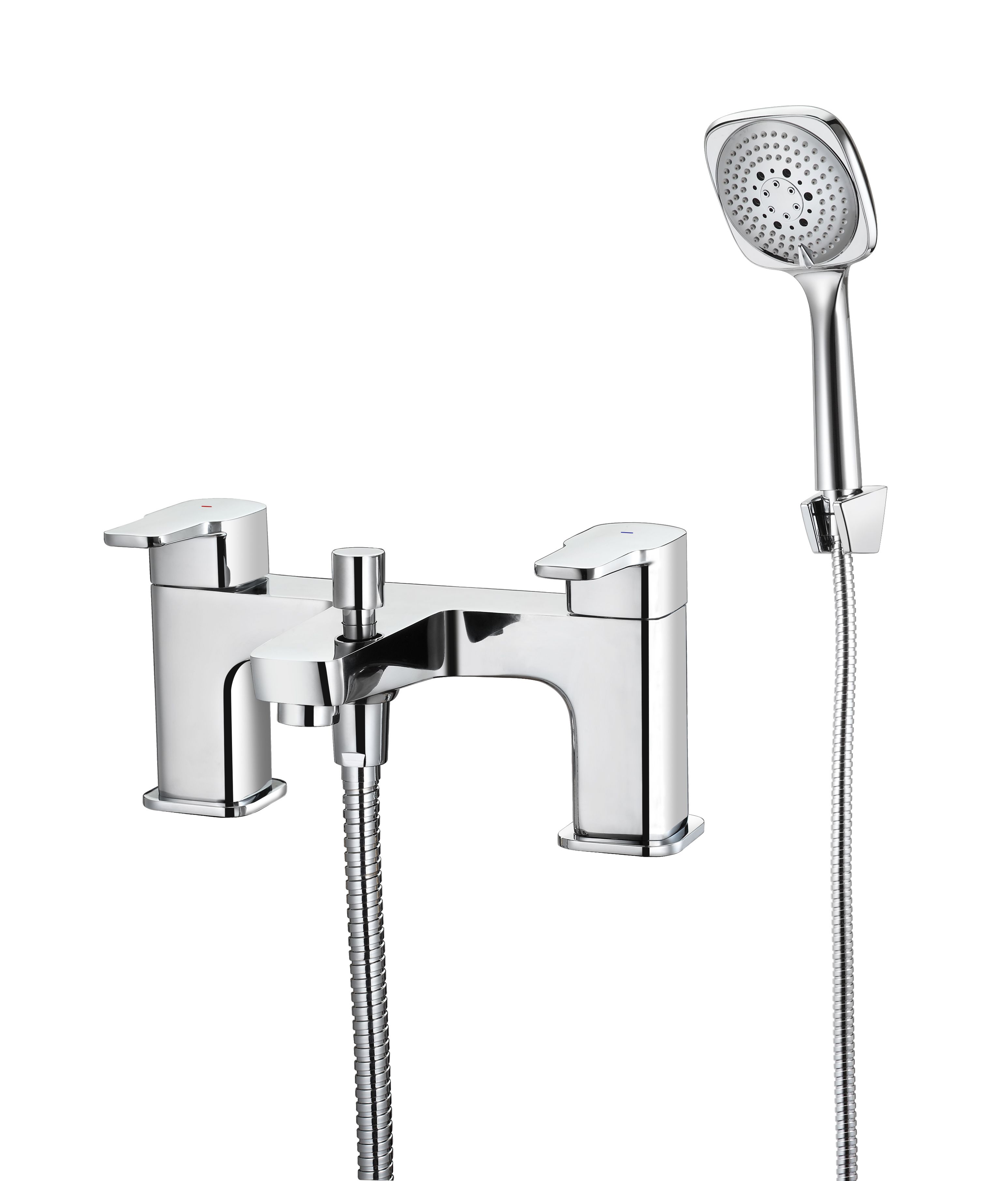 GoodHome Teesta Chrome effect Freestanding Bath Mixer tap with shower