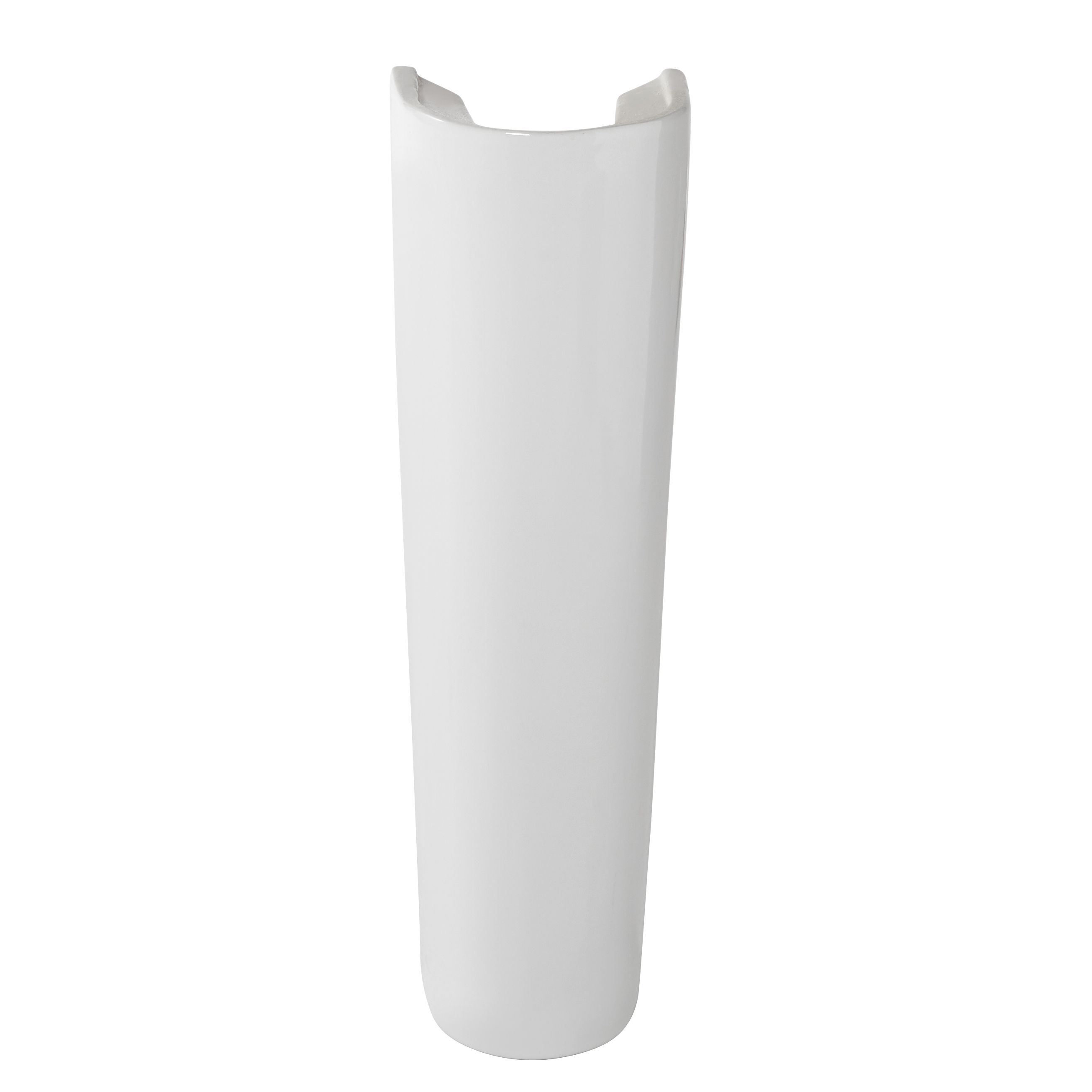 GoodHome Teesta Gloss White Oval Full pedestal 1 tap hole Basin (H)85.7cm (W)56cm