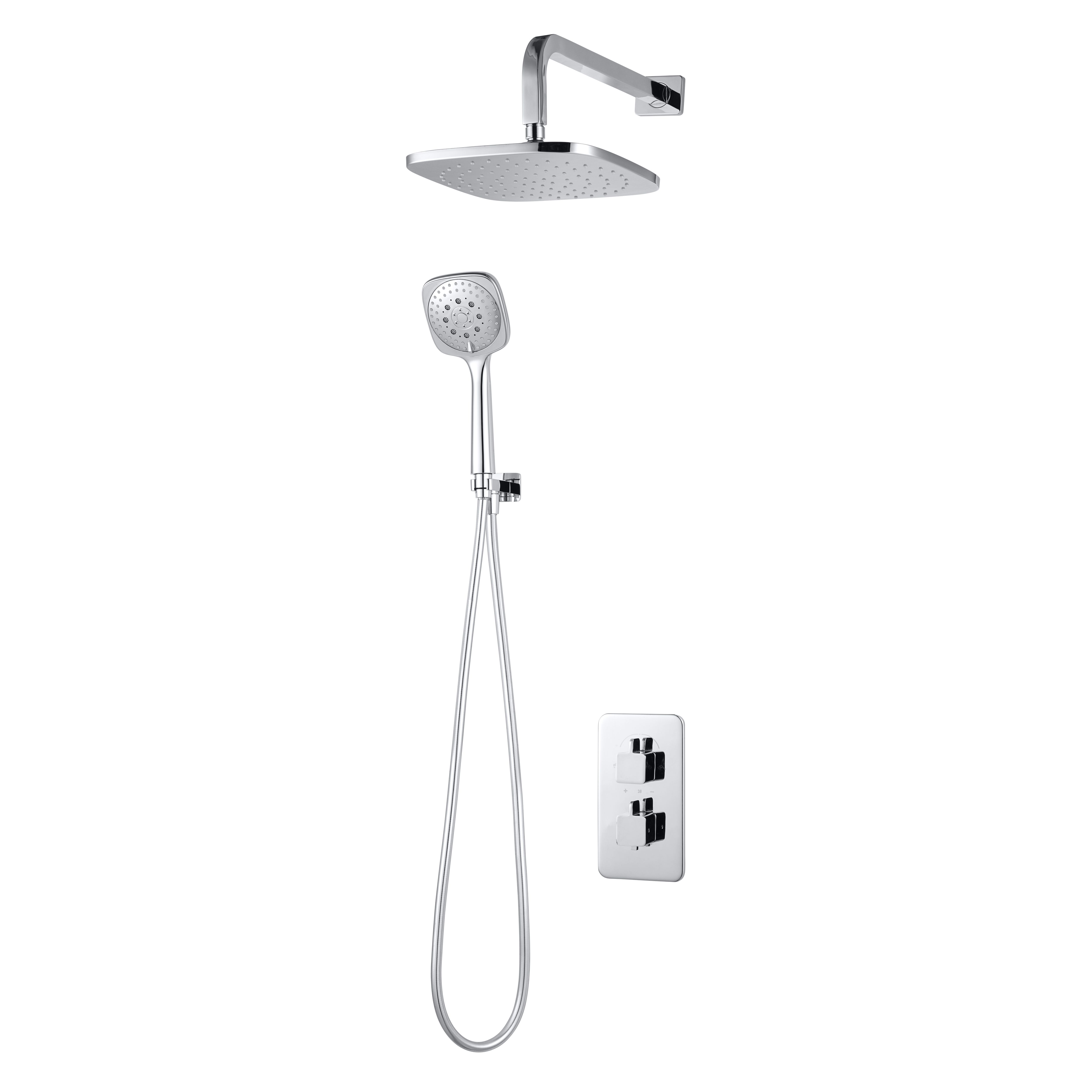 GoodHome Teesta Recessed Thermostatic Shower