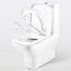 GoodHome Teesta White Close-coupled Square Toilet with Soft close seat