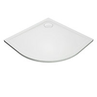 GoodHome Teesta White Quadrant Corner drain Shower tray (L)900mm (W)900mm