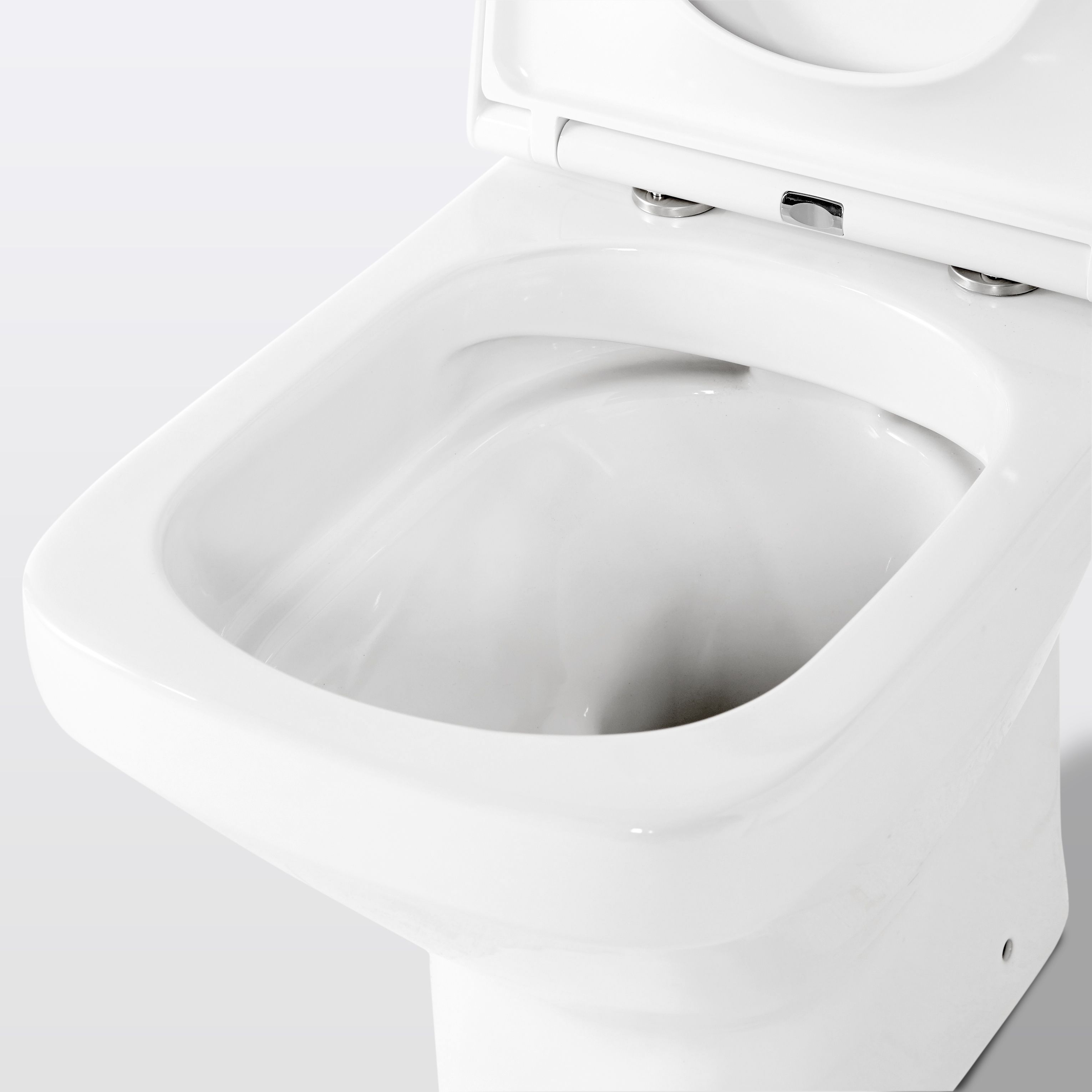 GoodHome Teesta White Rimless Close-coupled Toilet Soft close seat