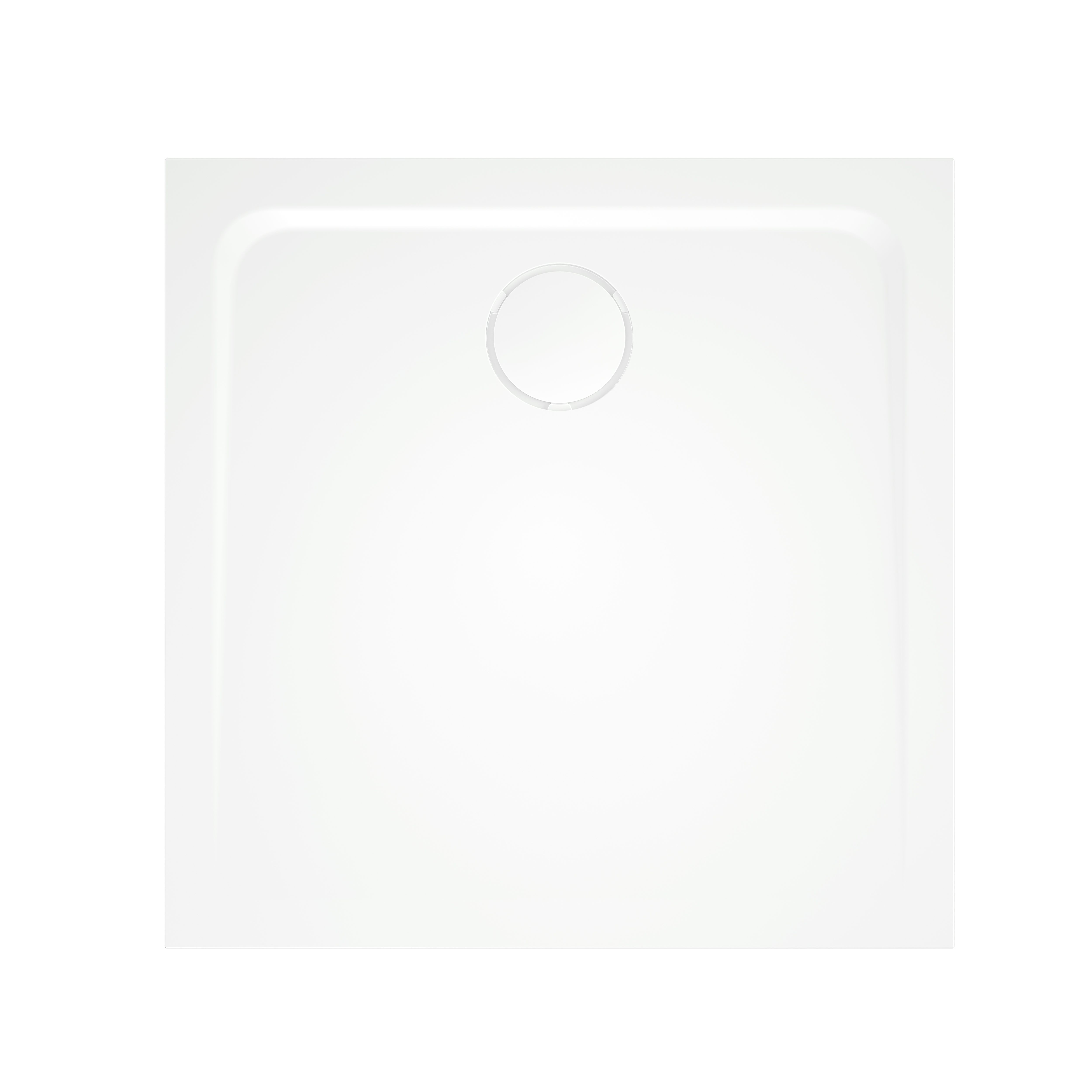 GoodHome Teesta White Square End drain Shower tray (L)800mm (W)800mm (H) 27mm