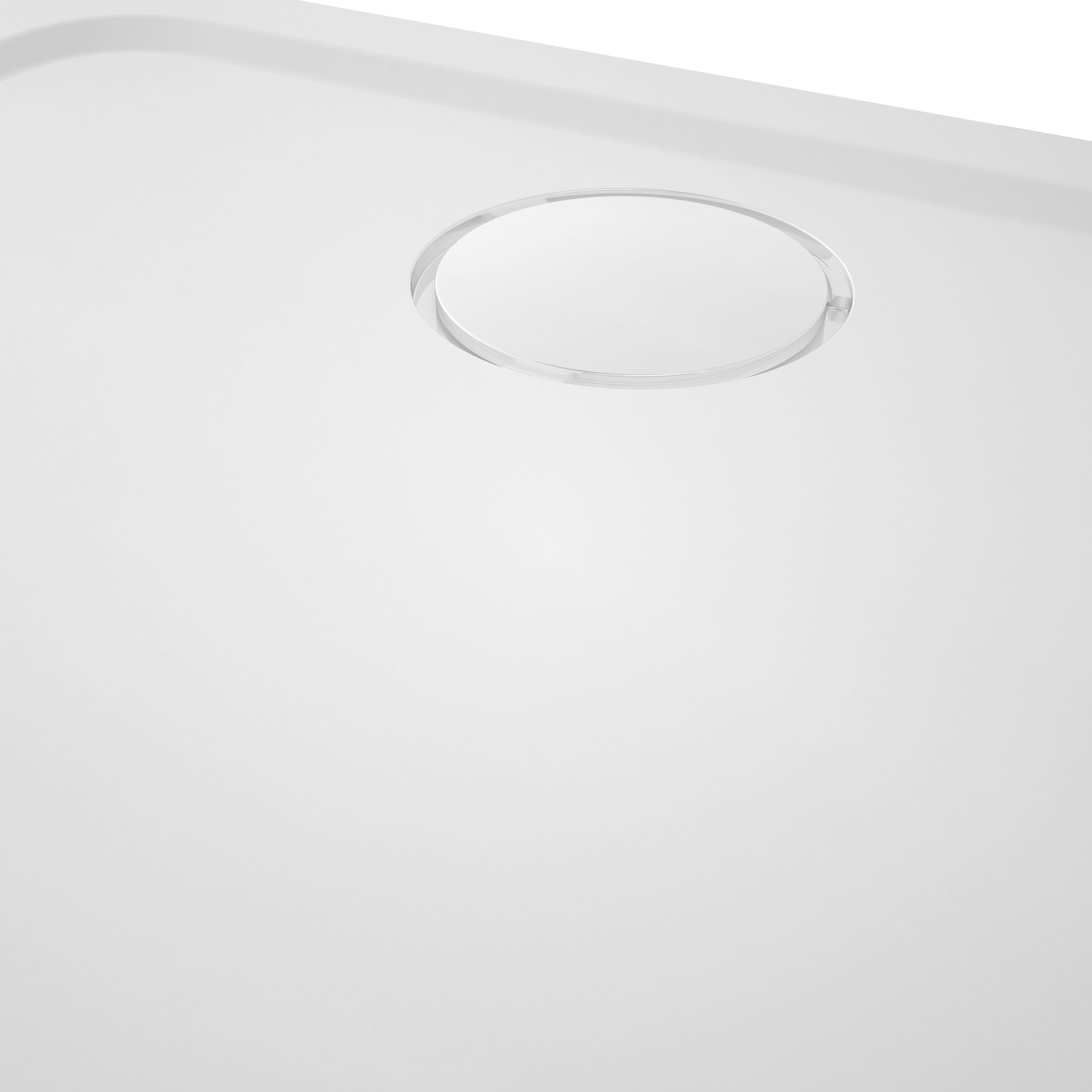 GoodHome Teesta White Square End drain Shower tray (L)800mm (W)800mm (H) 27mm