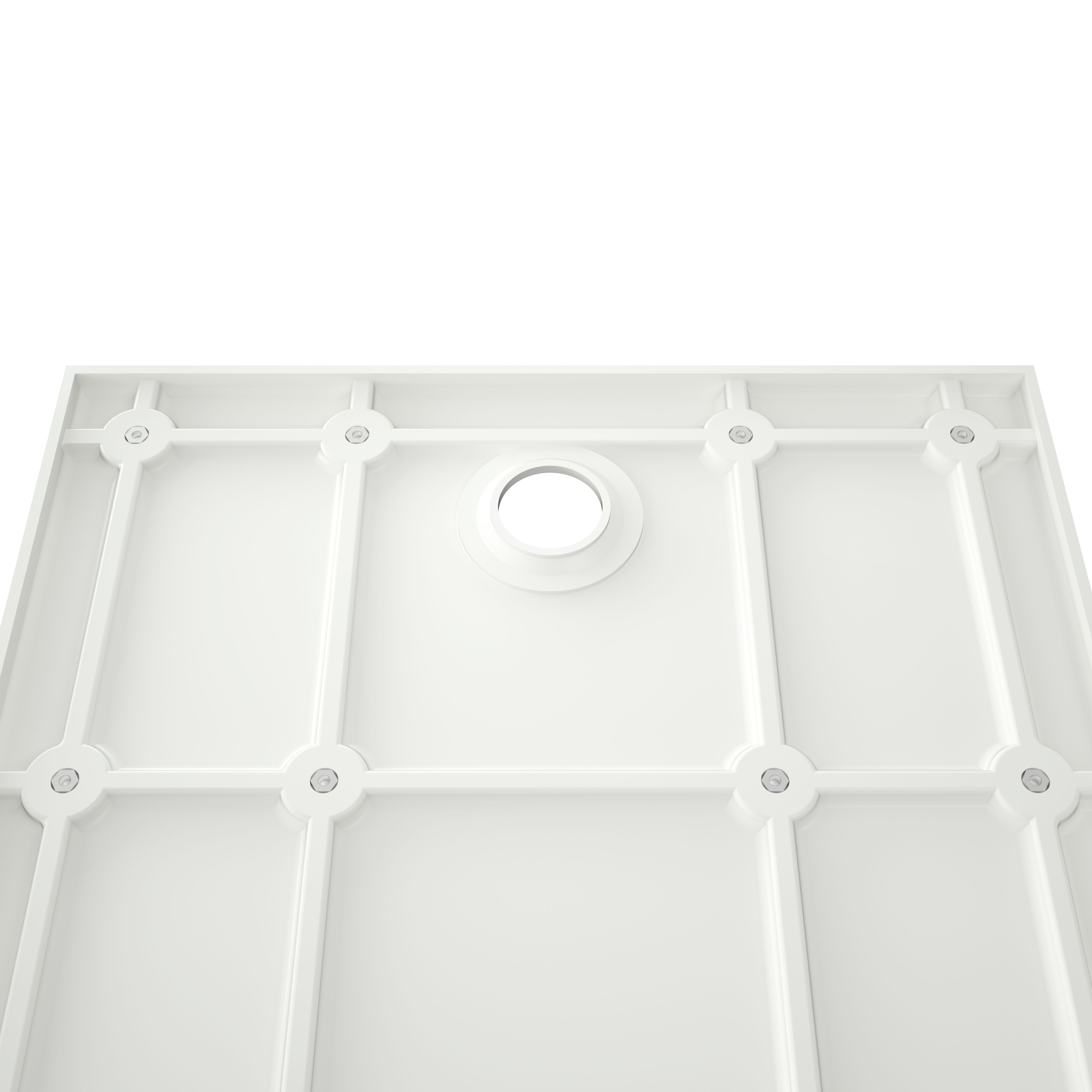 GoodHome Teesta White Square End drain Shower tray (L)800mm (W)800mm (H) 27mm