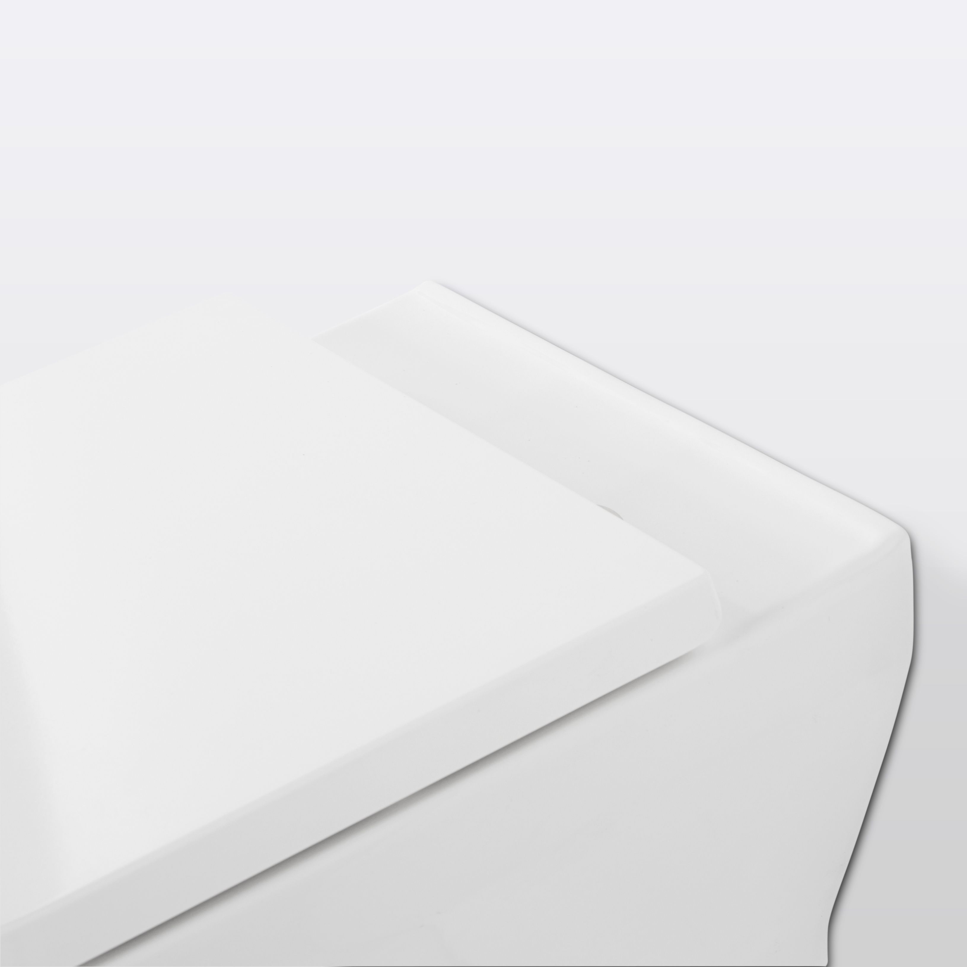 GoodHome Teesta White Wall hung Square Toilet with Soft close seat