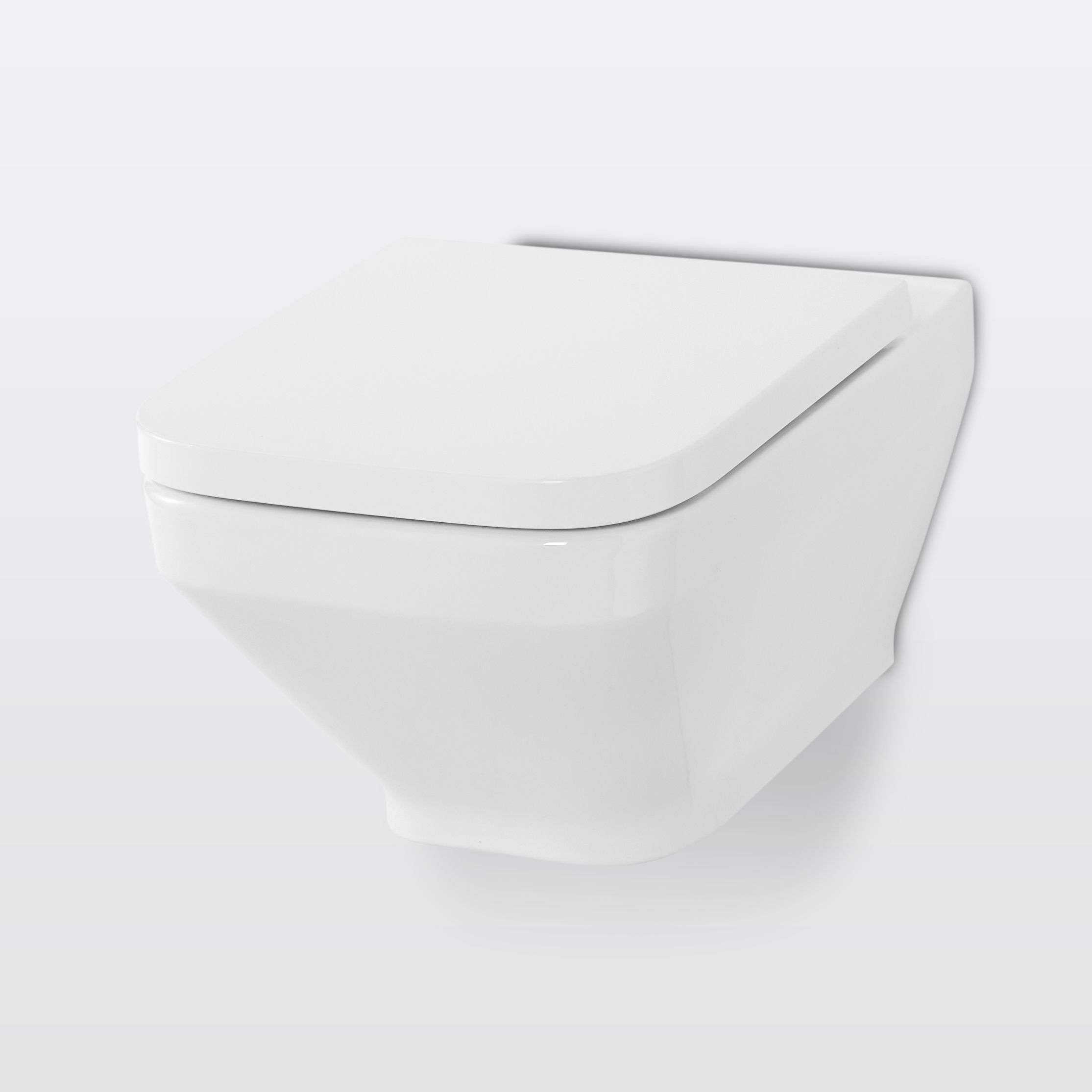 GoodHome Teesta White Wall hung Toilet with Soft close seat DIY at B&Q