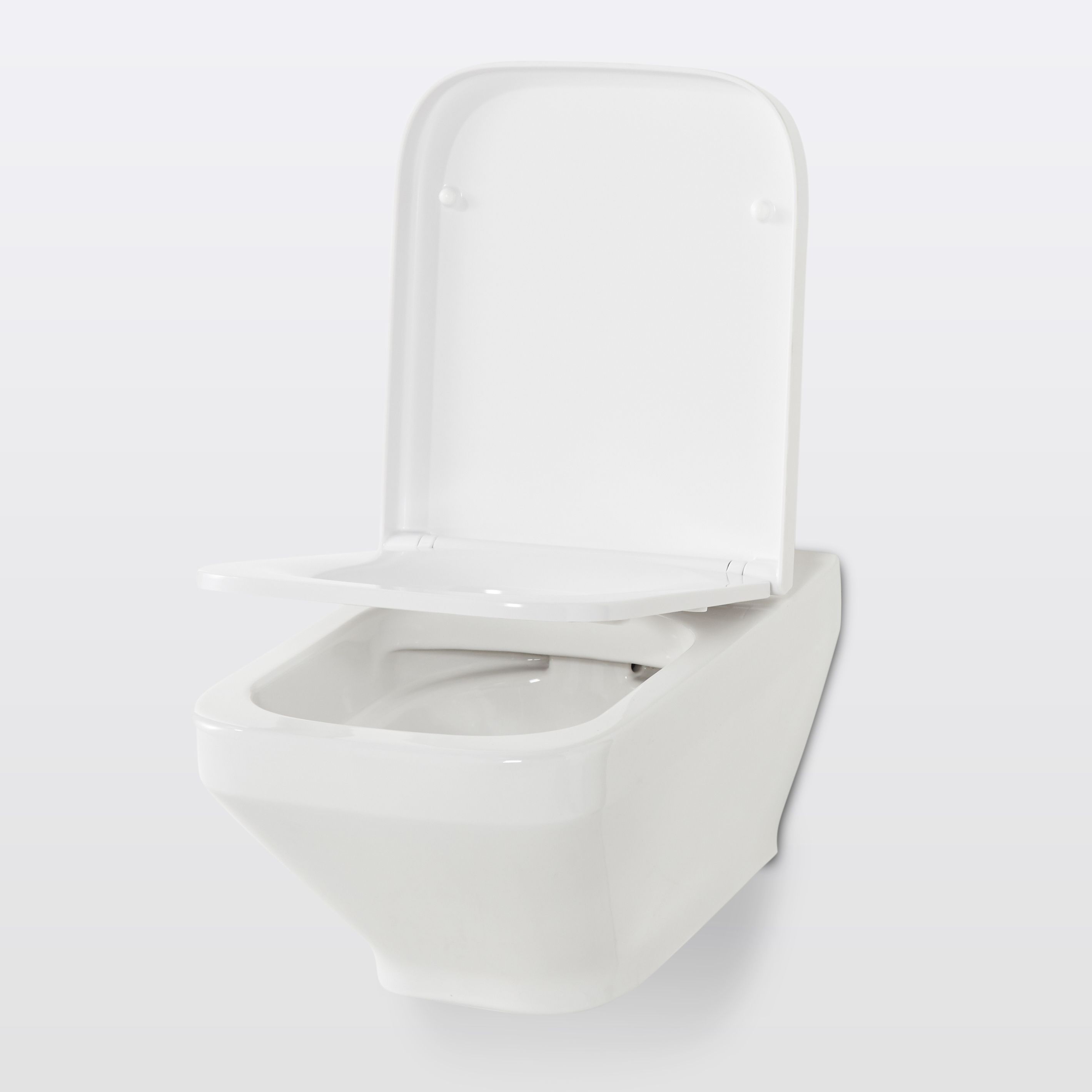 GoodHome Teesta White Wall hung Toilet with Soft close seat