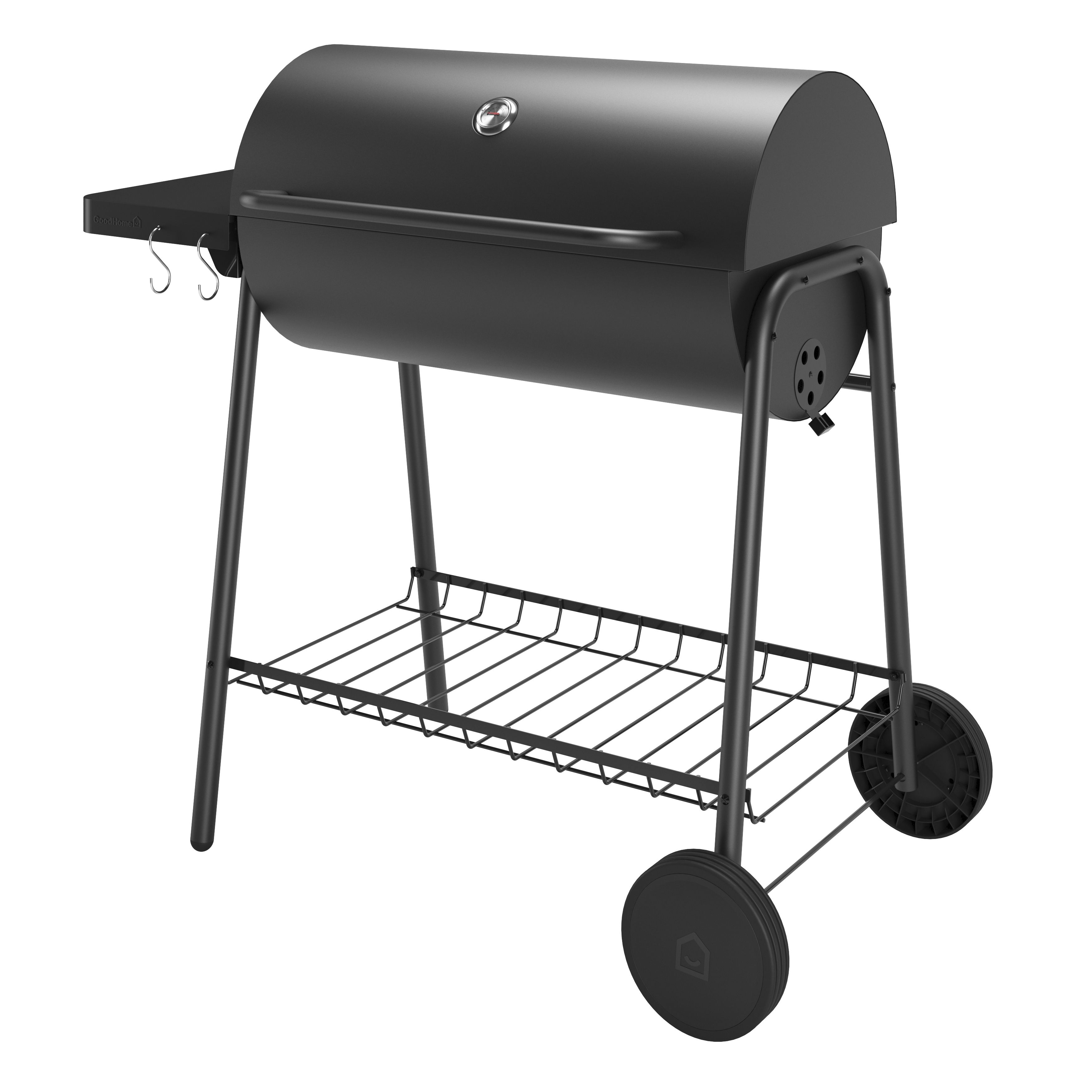 GoodHome Tehama Black Charcoal Barbecue