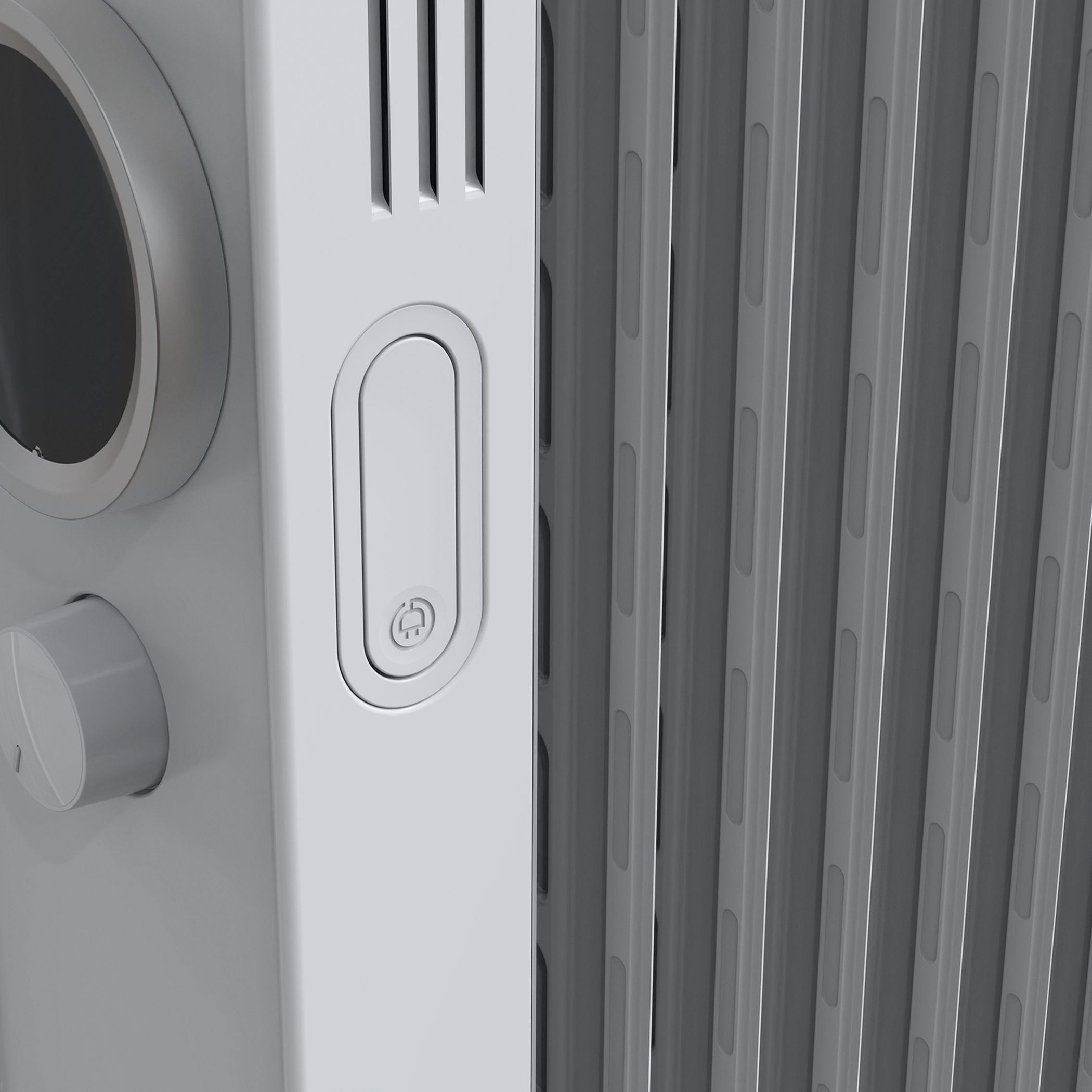 GoodHome Tekapo 1500W White Oil-filled radiator