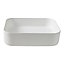 GoodHome Tekapo White Rectangular Counter-mounted Counter top Basin (W)45cm