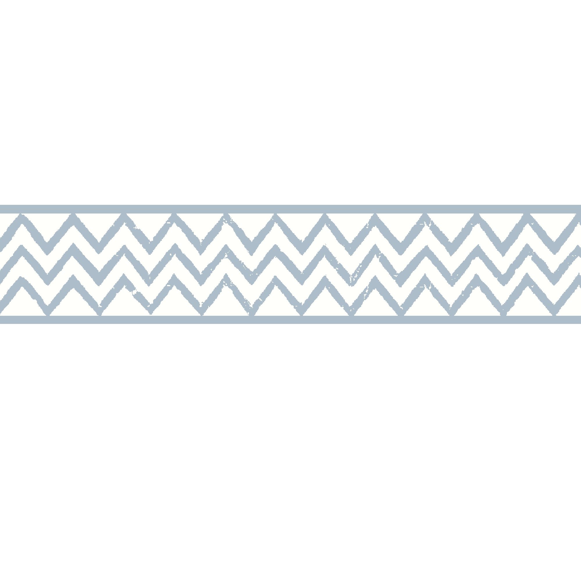 GoodHome Terrica Blue & white Aztec Smooth Border
