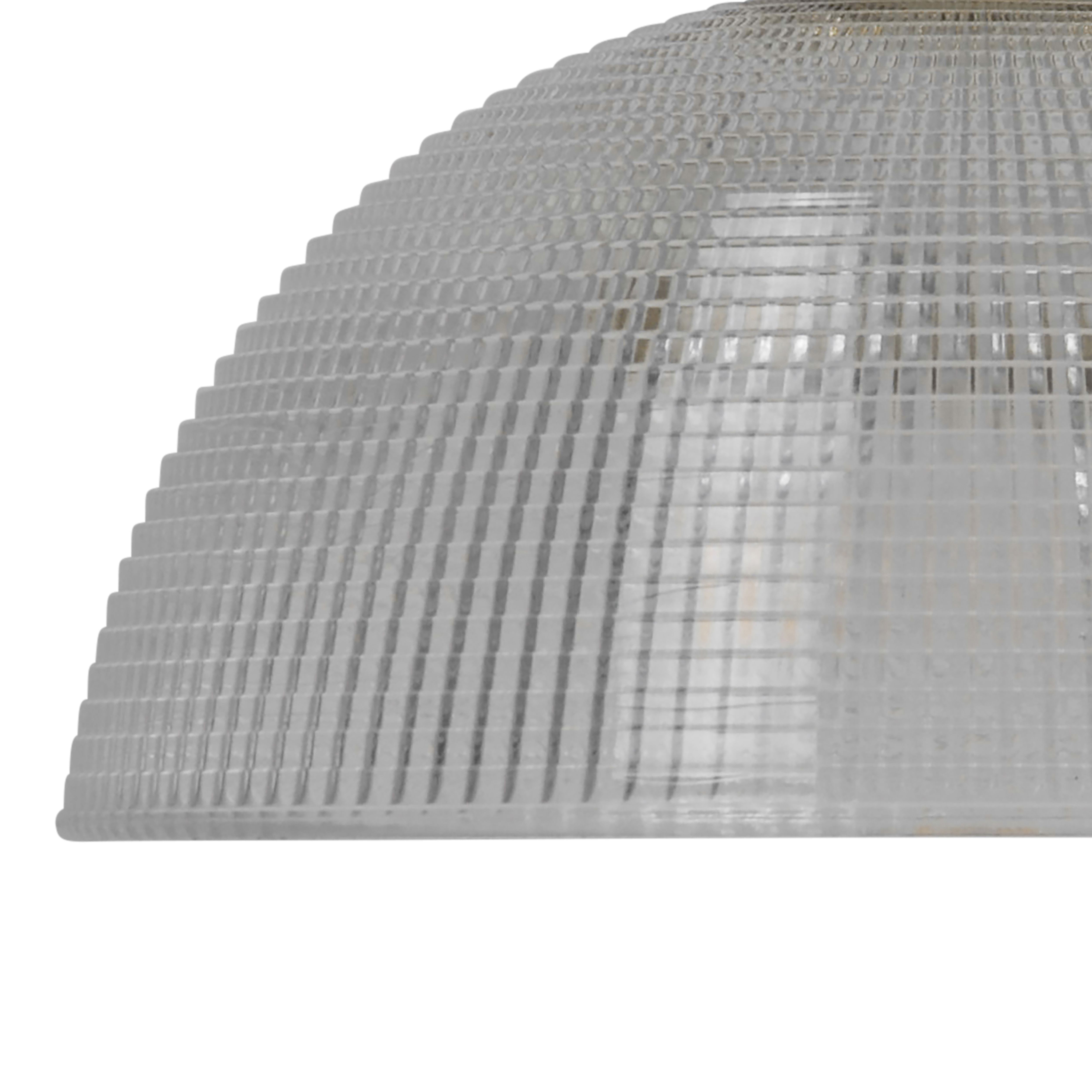 GoodHome Thirsk Clear Multi-Faceted Semi-circle Lamp shade (D)30cm