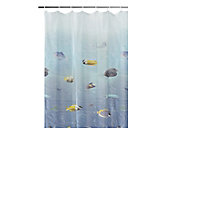 GoodHome Tholen Multicolour Seabed Shower curtain (W)180cm