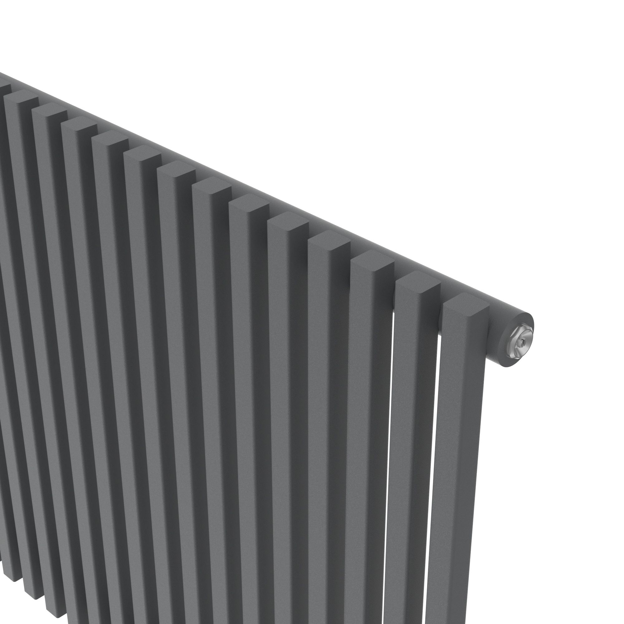 GoodHome Thorpe Anthracite Horizontal Designer Radiator, (W)1200mm x (H)600mm