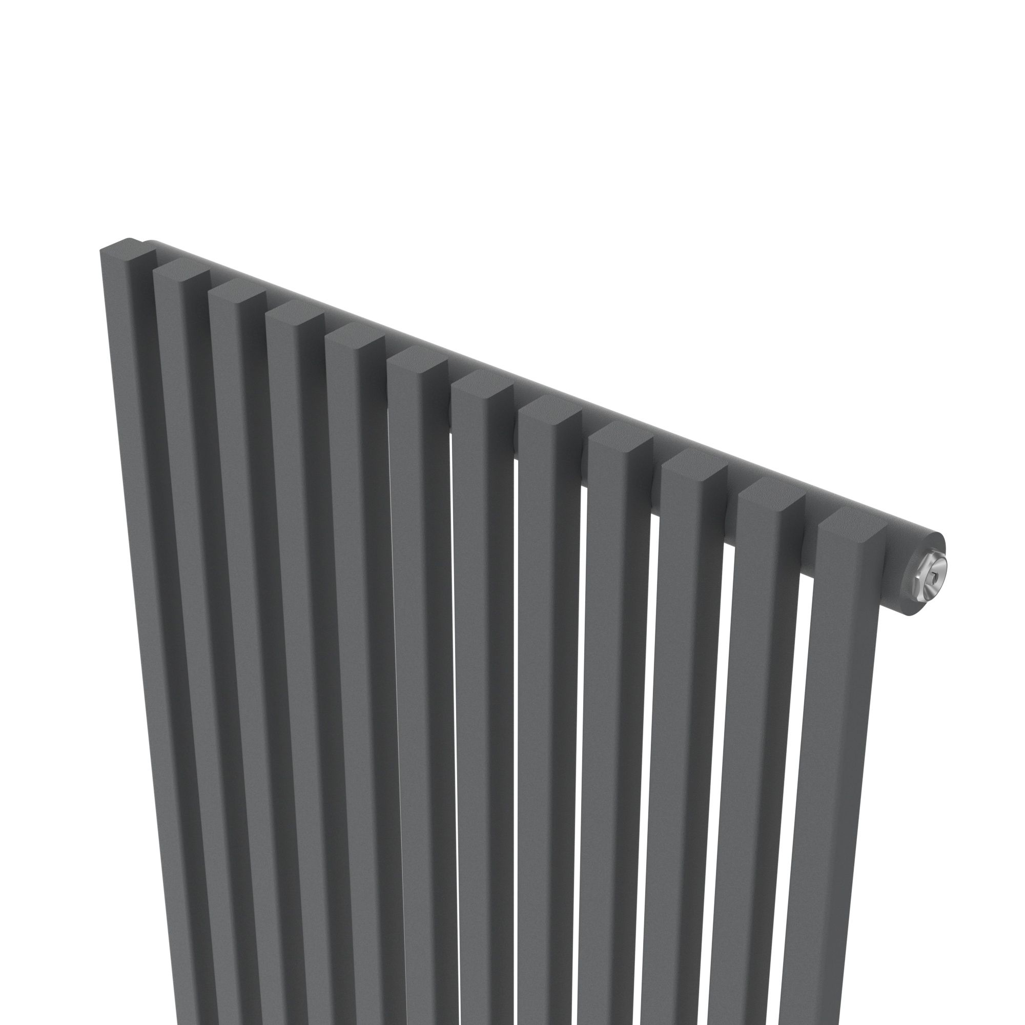 GoodHome Thorpe Anthracite Vertical Designer 3690BTU Radiator, (W)480mm x (H)1800mm