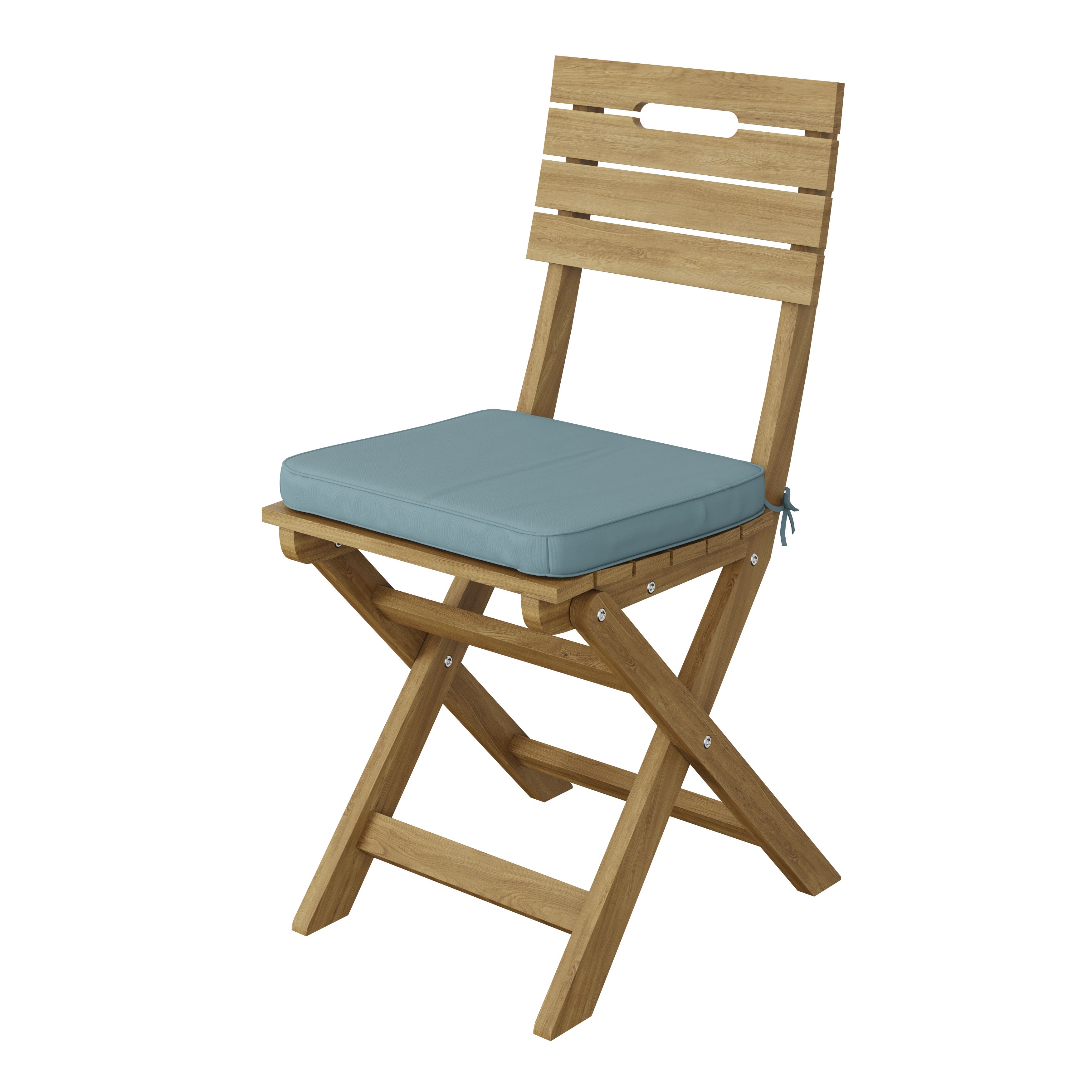 GoodHome Tiga Blue Totem Square Seat pad (L)40cm x (W)36cm