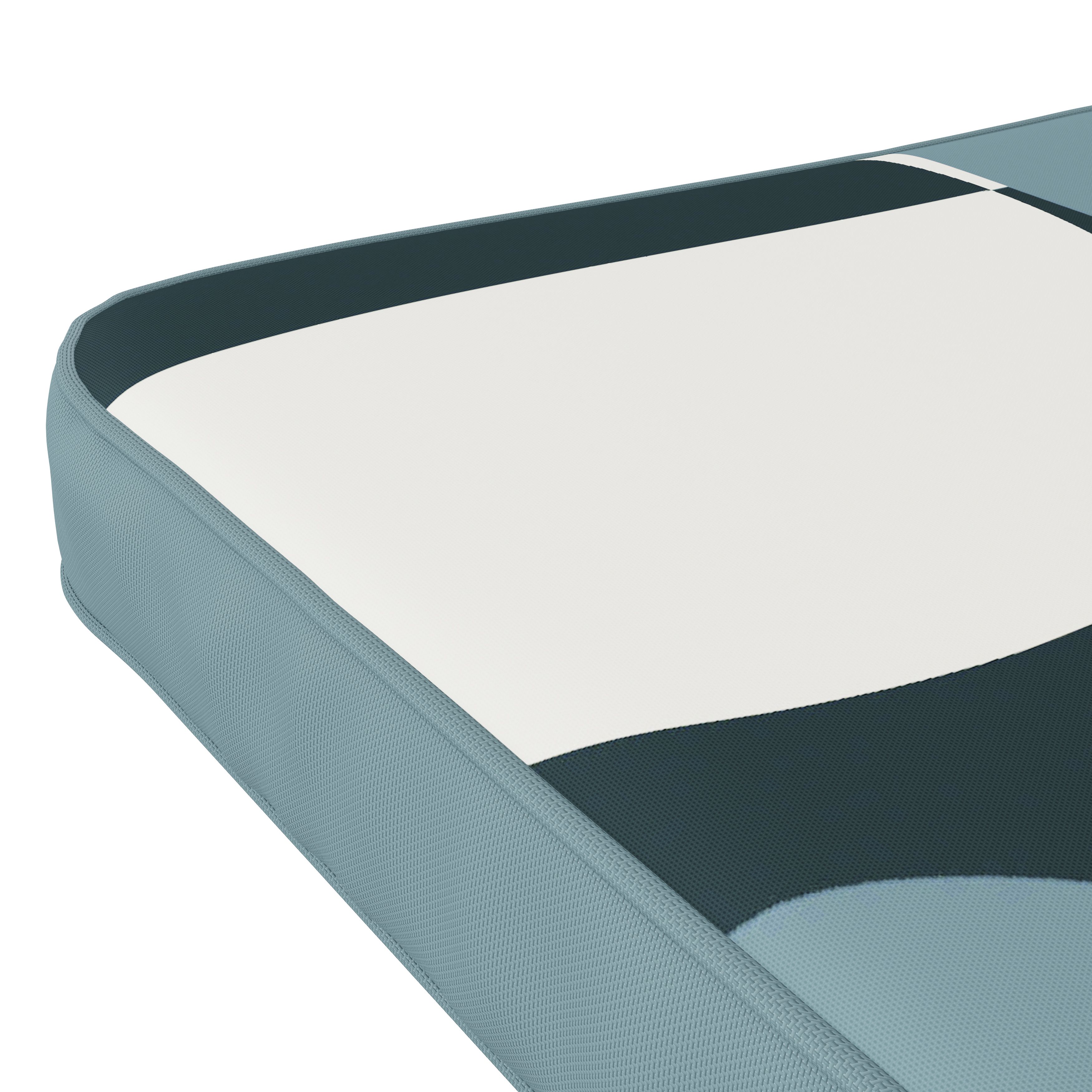 GoodHome Tiga Blue Totem Square Seat pad (L)40cm x (W)36cm