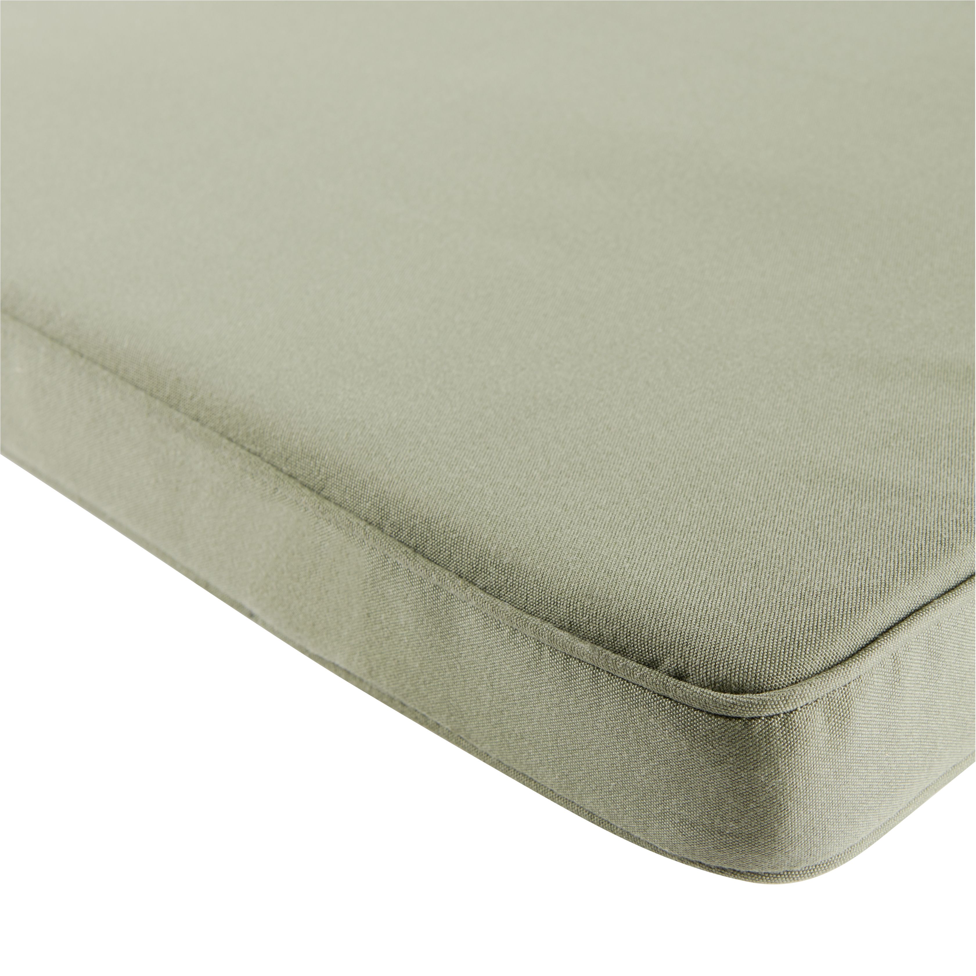 GoodHome Tiga Deep lichen green Plain Sunlounger cushion (L)190cm