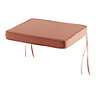 GoodHome Tiga Mango red Plain Square Seat pad (L)40cm x (W)40cm