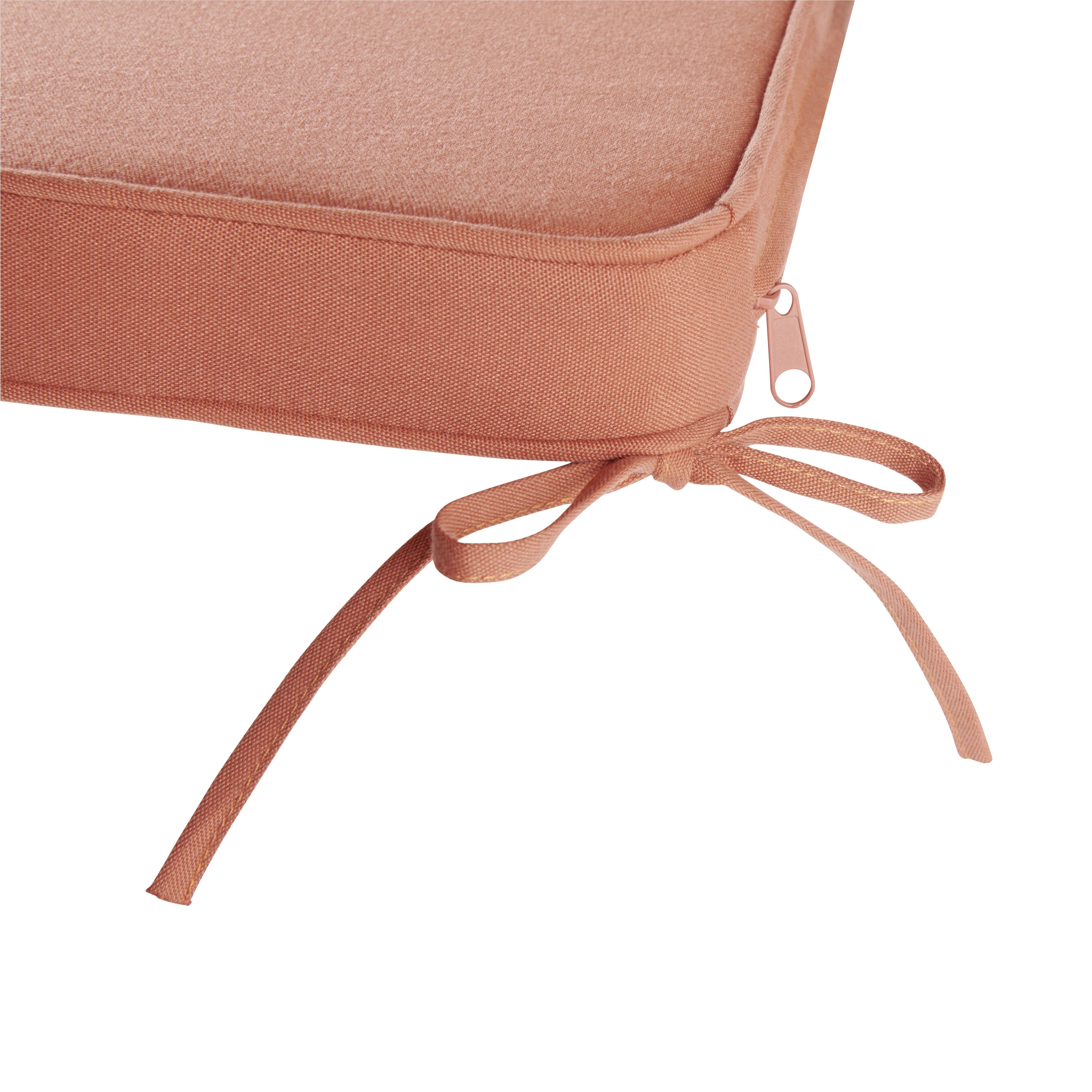 GoodHome Tiga Mango red Plain Square Seat pad (L)40cm x (W)40cm