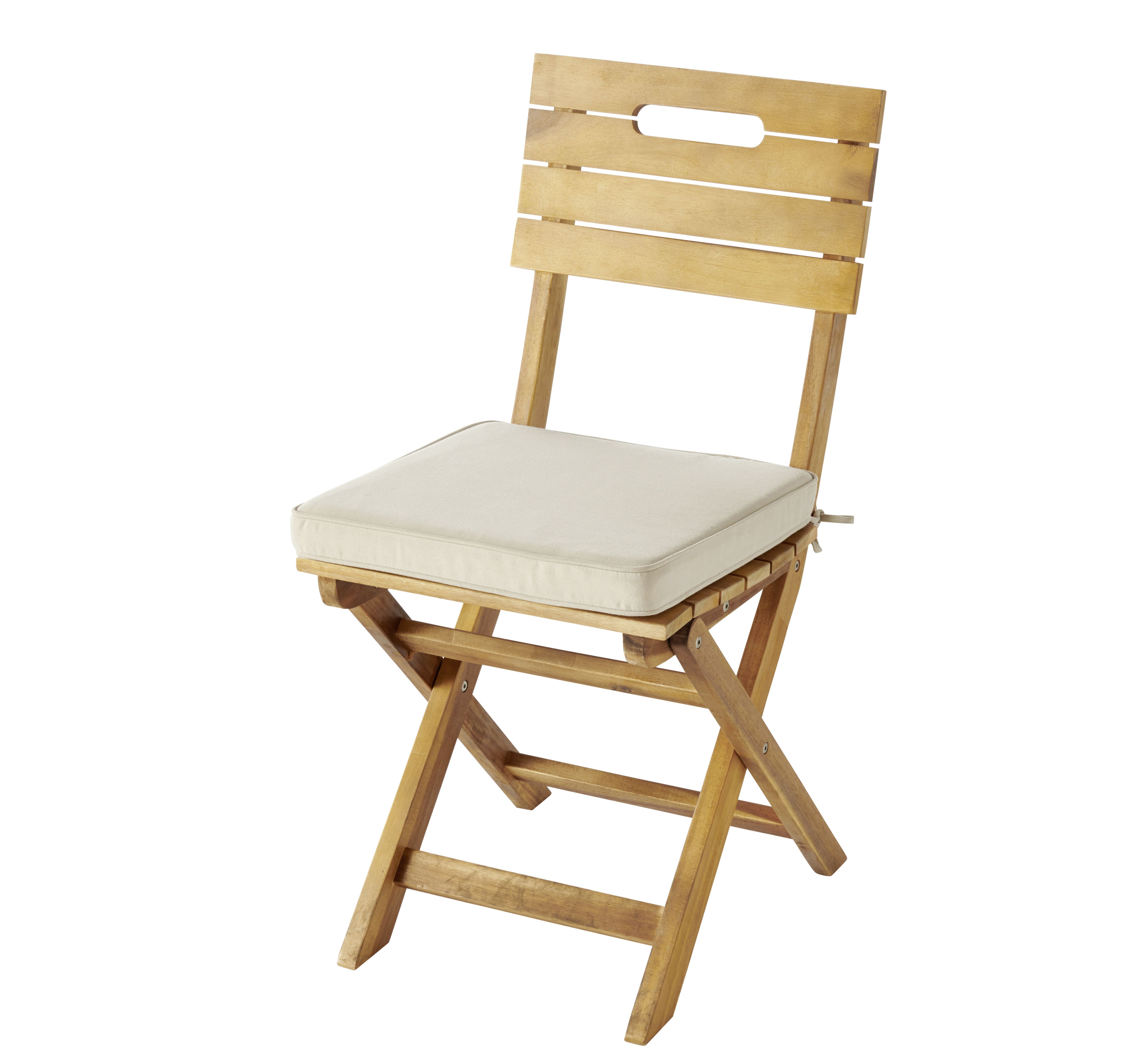 GoodHome Tiga Sand peyote Plain Square Seat pad (L)40cm x (W)36cm