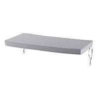 GoodHome Tiga Steel grey Outdoor Bench cushion (L)103.5cm x (W)48cm