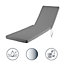 GoodHome Tiga Steel grey Plain colour Sunlounger cushion (L)190cm