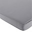 GoodHome Tiga Steel grey Plain Outdoor Bench cushion (L)160cm x (W)35.5cm